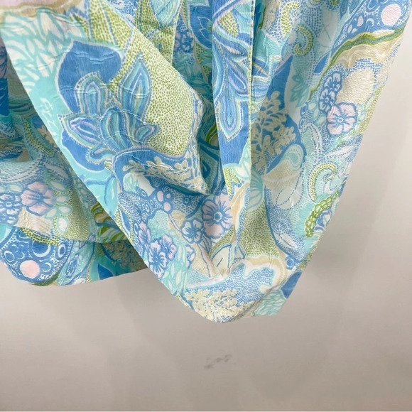 Vintage Blue Paisley Print Shirt Dress - Picture 7 of 10